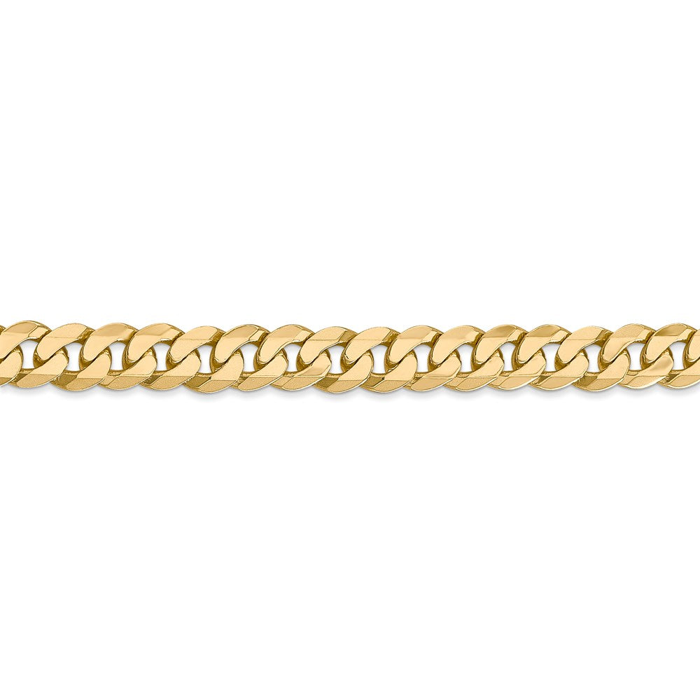 14k 7.25mm Flat Beveled Curb Chain