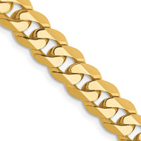 Thumbnail for 14k 7.25mm Flat Beveled Curb Chain