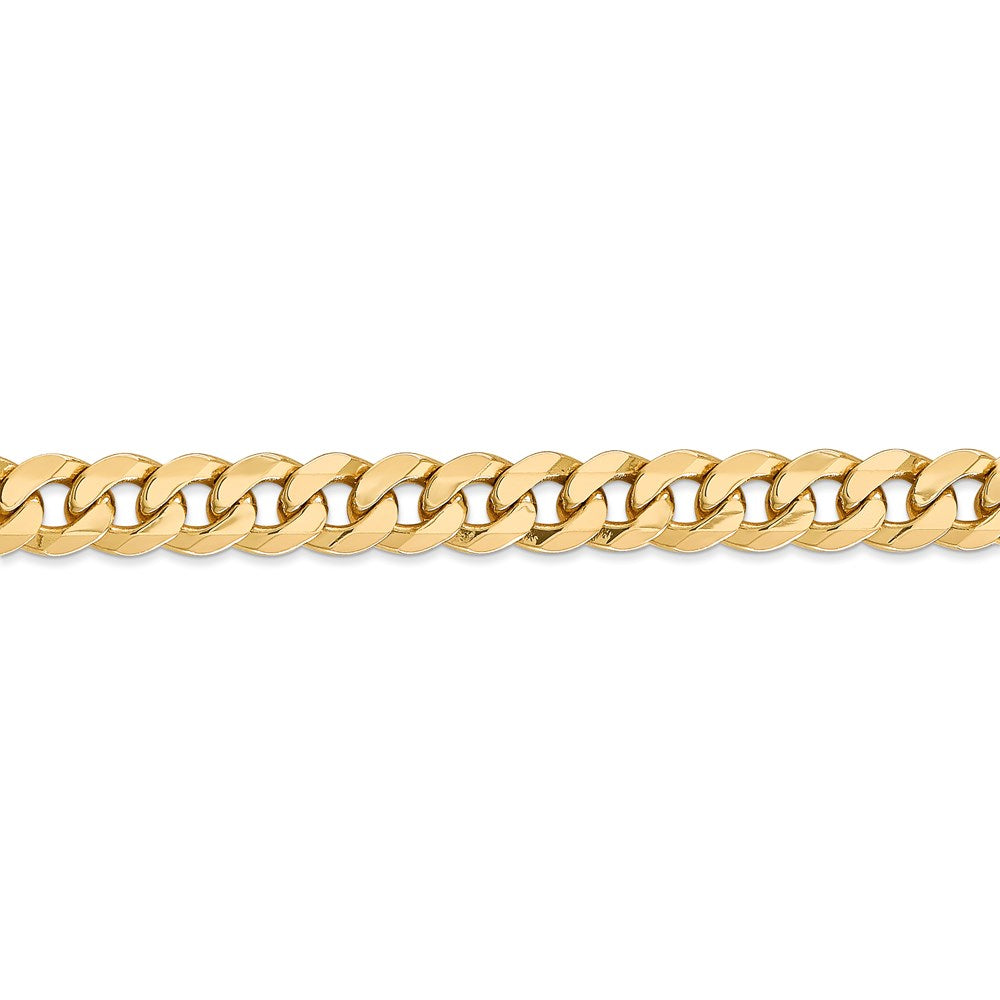 14k 8mm Flat Beveled Curb Chain