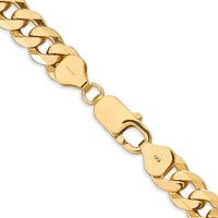 Thumbnail for 14k 8mm Flat Beveled Curb Chain