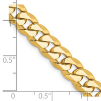 Thumbnail for 14k 8mm Flat Beveled Curb Chain