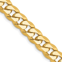 Thumbnail for 14k 8mm Flat Beveled Curb Chain