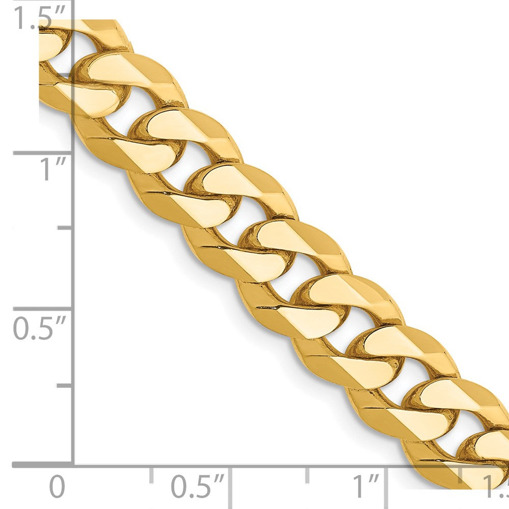 14k 8.5mm Flat Beveled Curb Chain