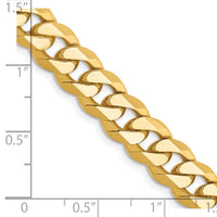Thumbnail for 14k 8.5mm Flat Beveled Curb Chain