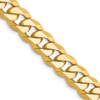 Thumbnail for 14k 8.5mm Flat Beveled Curb Chain