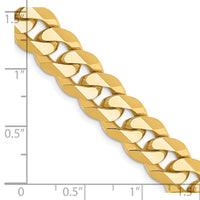 Thumbnail for 14k 9.5mm Flat Beveled Curb Chain