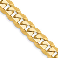 Thumbnail for 14k 9.5mm Flat Beveled Curb Chain