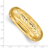 Thumbnail for 14k 11/16 Florentine Engraved Hinged Bangle Bracelet