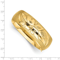 Thumbnail for 14k 13/16 Florentine Engraved Hinged Bangle Bracelet