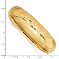 Thumbnail for 14k 9/16 Florentine Engraved Hinged Bangle Bracelet