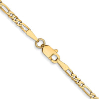 Thumbnail for 14k 2.25mm Flat Figaro Chain