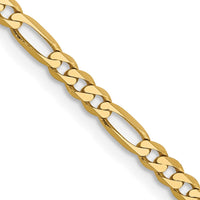 Thumbnail for 14k 2.75mm Flat Figaro Chain