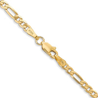 Thumbnail for 14k 3mm Flat Figaro Chain