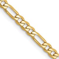 Thumbnail for 14k 3mm Flat Figaro Chain