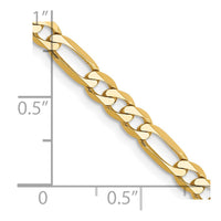 Thumbnail for 14k 4mm Flat Figaro Chain