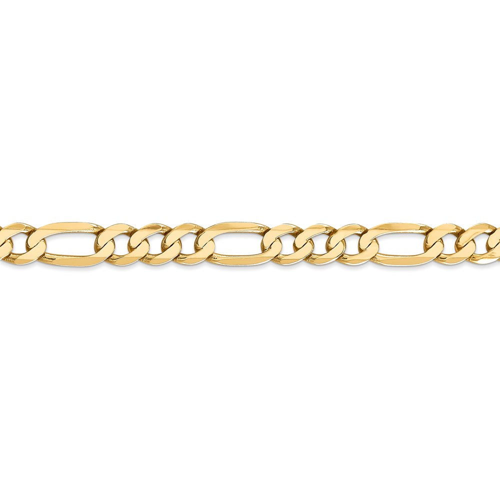 14k 7mm Flat Figaro Chain