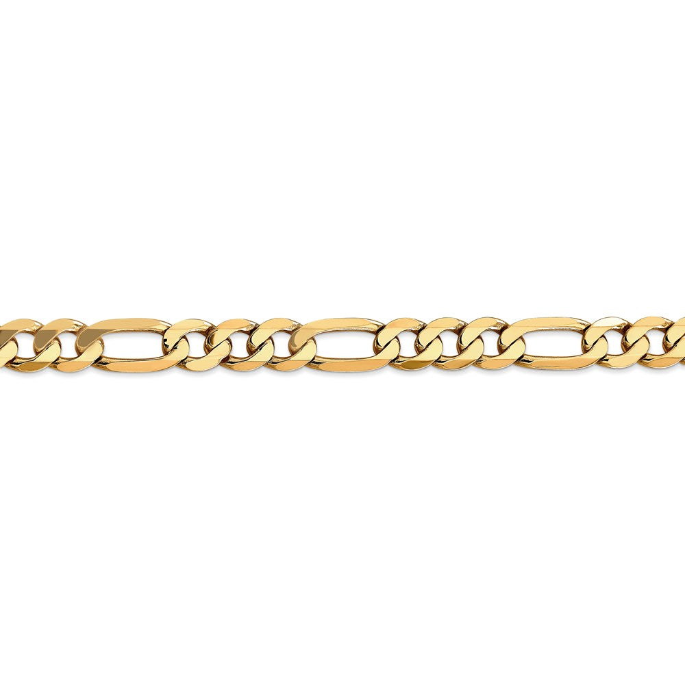 14k 7.5mm Flat Figaro Chain