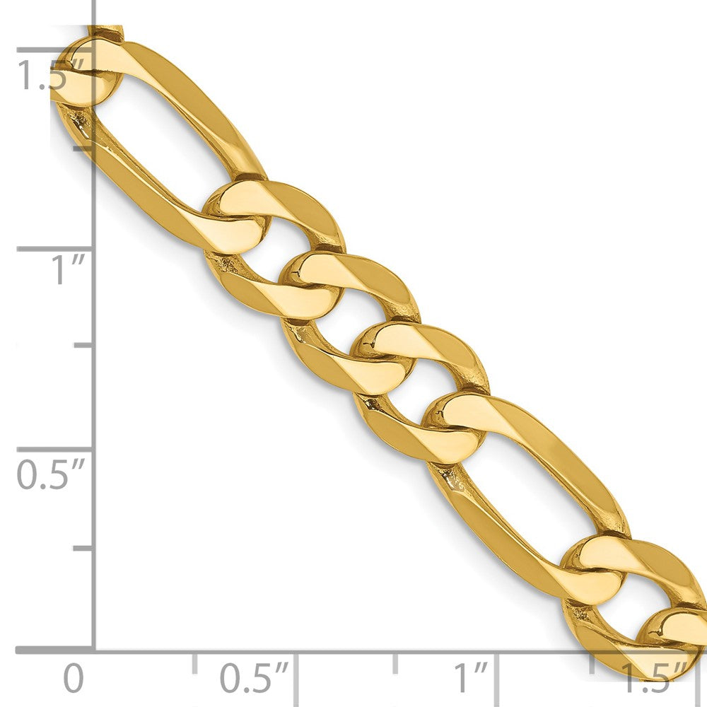 14k 7.5mm Flat Figaro Chain