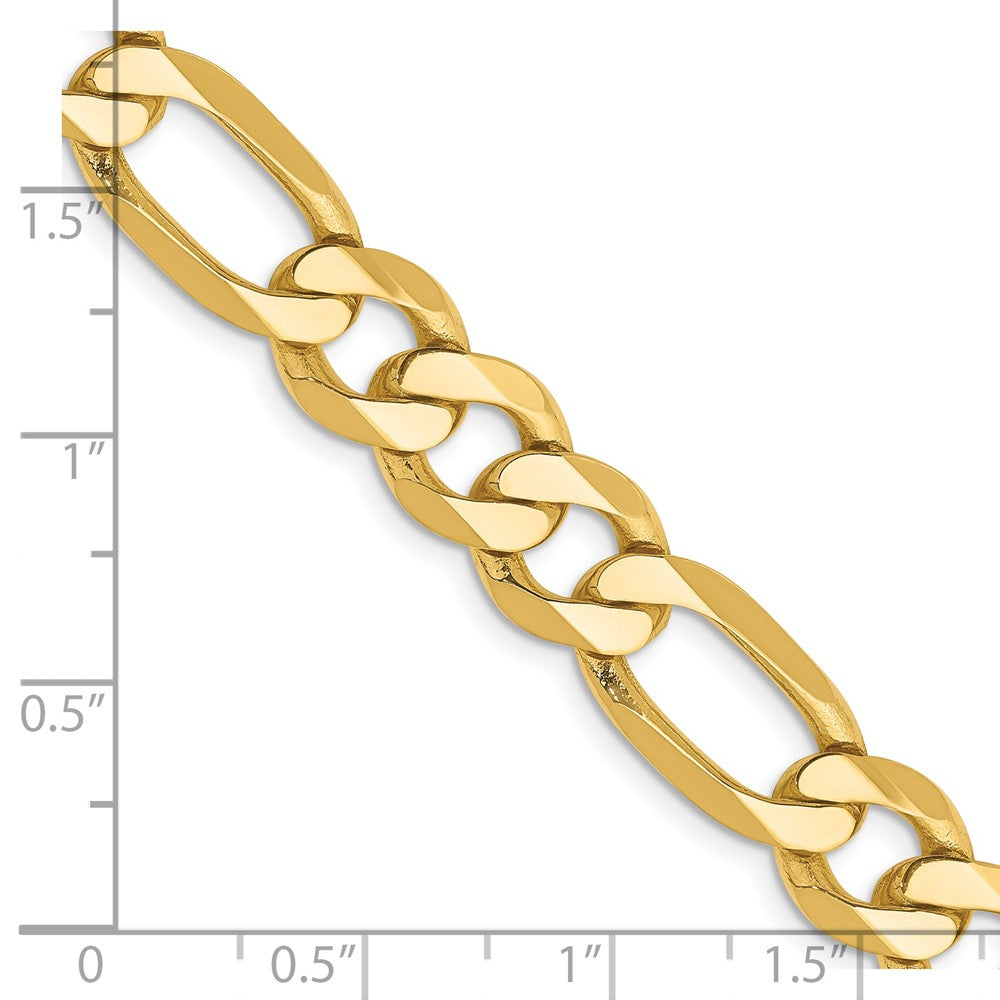 14k 8.75mm Flat Figaro Chain