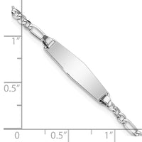 Thumbnail for 14k WG Soft Diamond Shape Figaro Link ID Bracelet