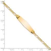 Thumbnail for 14k Soft Diamond Shape Figaro ID Bracelet