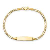 Thumbnail for 14k Baby Soft Diamond Shape Figaro ID Bracelet