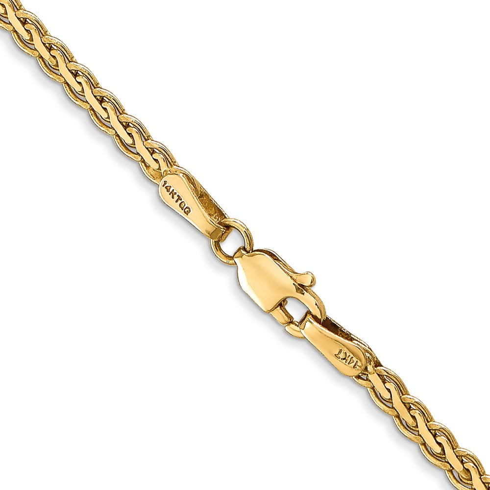 14k 2.5mm Flat Wheat Chain