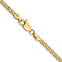 Thumbnail for 14k 3mm Flat Wheat Chain