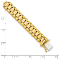 Thumbnail for 14K Men's Satin and Polished 8in Link Bracelet