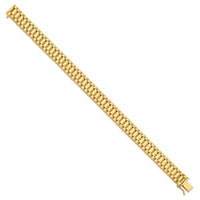 Thumbnail for 14K Men's Satin and Polished 8in Link Bracelet