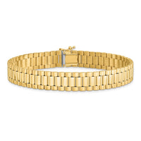 Thumbnail for 14K Men's Satin and Polished 8in Link Bracelet