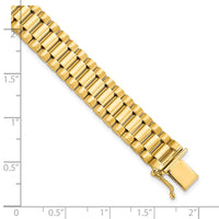 Thumbnail for 14K Men's Satin and Polished 8in Link Bracelet
