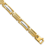 Thumbnail for 14k Two-tone Polished 8.5in Link Bracelet
