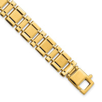 Thumbnail for 14k Men's Brushed and Polished Link 8.5in Bracelet