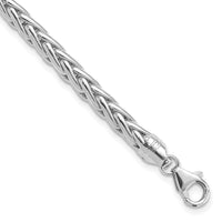 Thumbnail for 14k White Polished 8.25in Wheat Chain Bracelet
