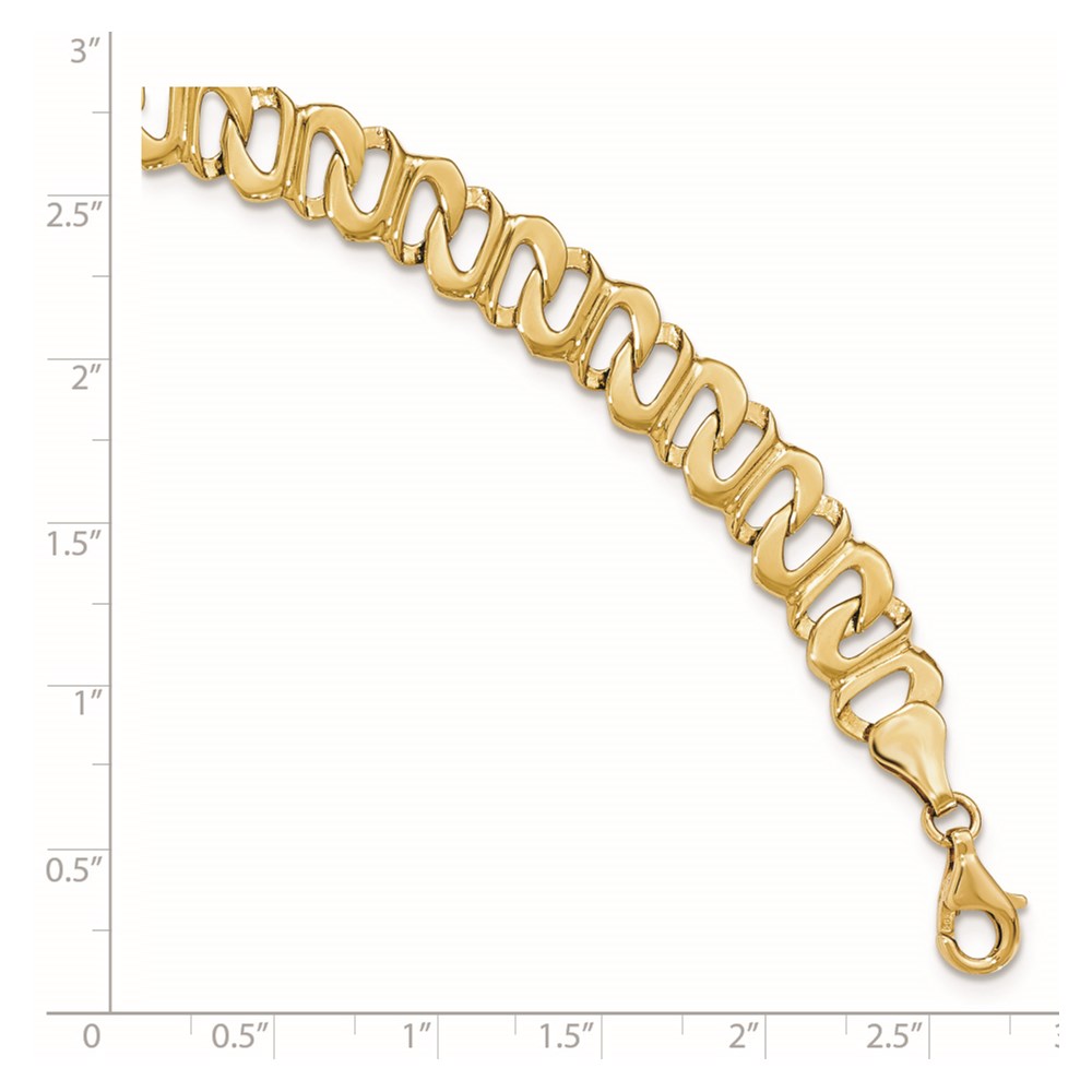 14k Polished Fancy Link Bracelet