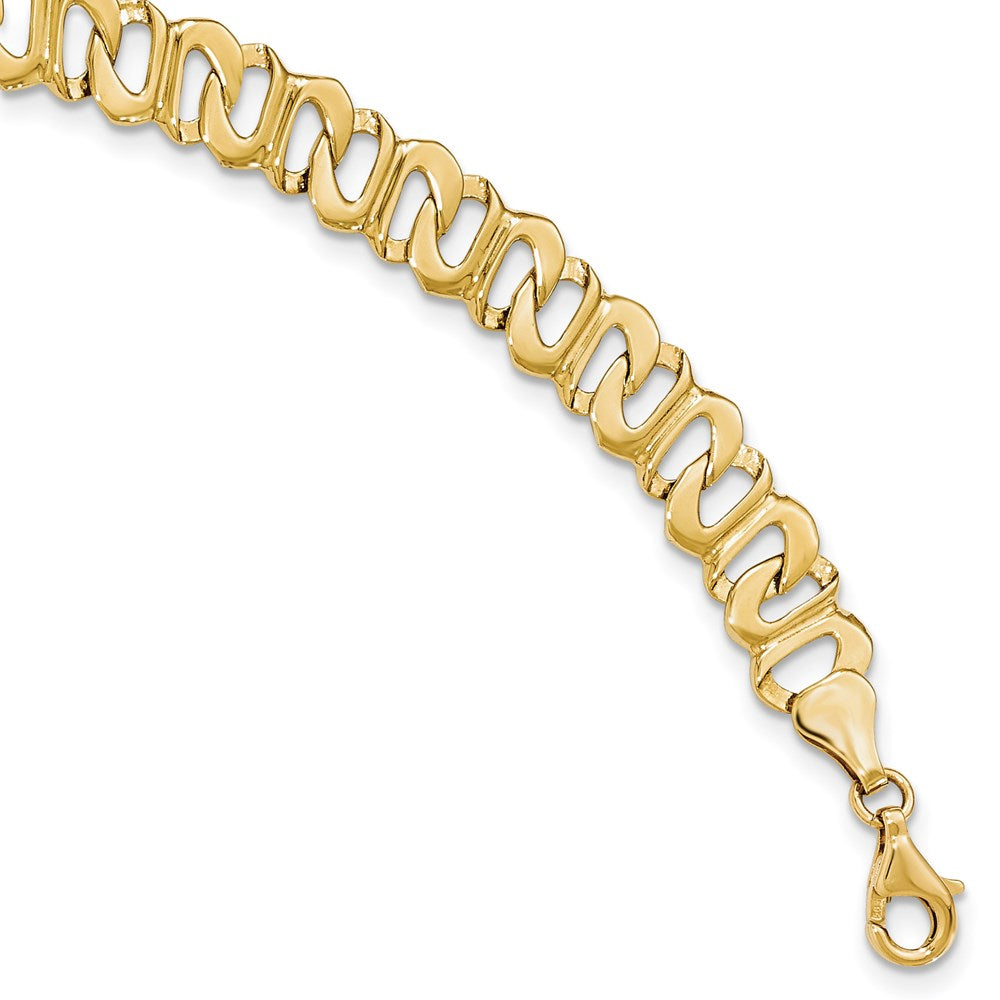 14k Polished Fancy Link Bracelet