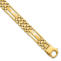Thumbnail for 14k Polished and Satin 8.75in Mens Link Bracelet