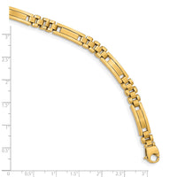 Thumbnail for 14k Satin and Polished Men's Link Bracelet