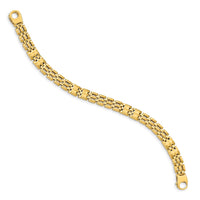 Thumbnail for 14k Satin and Polished Men's Link Bracelet