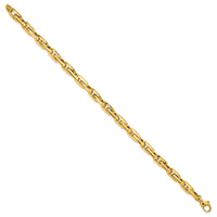 Thumbnail for 14K Polished Fancy Long Cable Link Mens 8.25in Bracelet