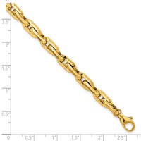 Thumbnail for 14K Polished Fancy Long Cable Link Mens 8.25in Bracelet