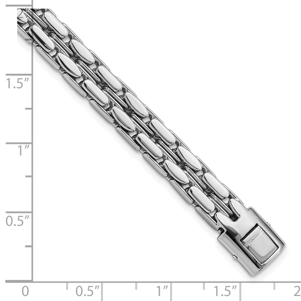 14k White Gold Polished Chain Bracelet