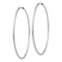 Thumbnail for 14k White Gold 2mm Polished Endless Hoop Earrings
