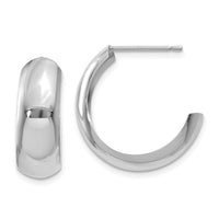 Thumbnail for 14k White Gold Hoop Earrings