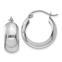 Thumbnail for 14k White Gold Fancy Hoop Earrings