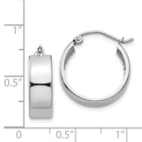 Thumbnail for 14k White Gold Fancy Hoop Earrings