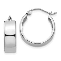Thumbnail for 14k White Gold Fancy Hoop Earrings