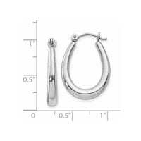 Thumbnail for 14k White Gold Polished Hoop Earrings