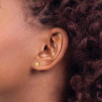 Thumbnail for 14k White Gold Polished Hammered Hoop Earrings